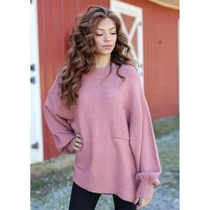 Dress Up Cara Oversized Brushed Knit Sweater